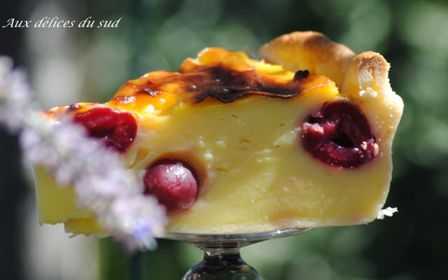 Flan pâtissier aux cerises