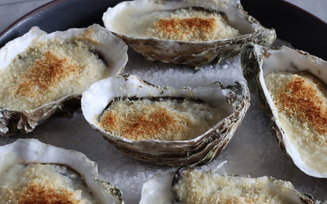 Huîtres gratinées au four