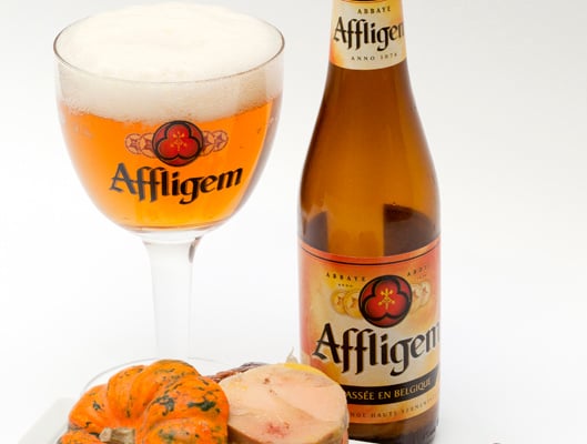 Perdrix Embeurrée de choux à la bière Affligem, Foie gras et cèpes