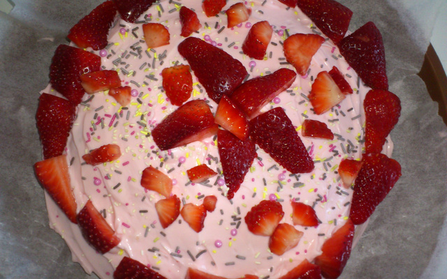 Gateau aux fraises mascarponne