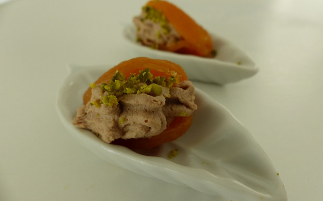 Abricot foie gras pistache