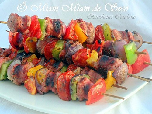 Brochettes catalanes marinées au thym