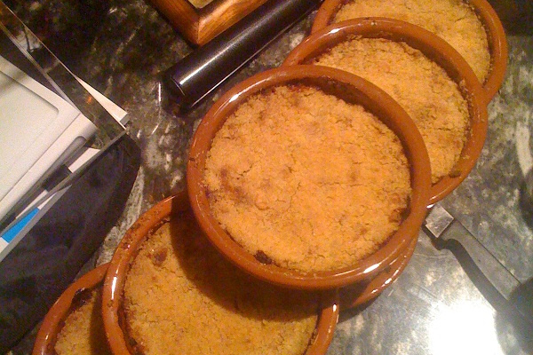 Crumble aux pommes au sucre roux