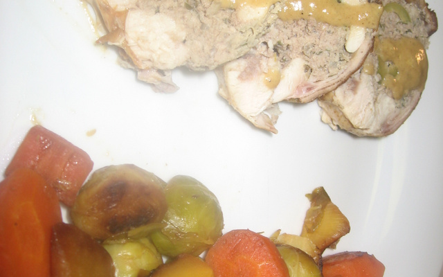 Rôti de lapin farçi