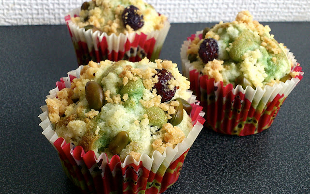 Muffins à la pistache et aux cranberries
