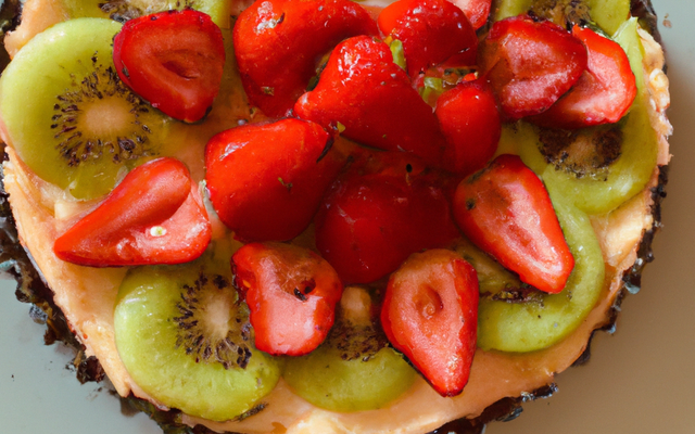 Tarte aux fraises et kiwis