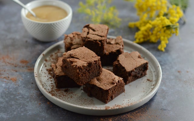 Fondant au chocolat et à la compote de pommes