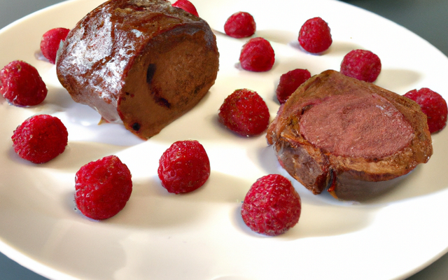Timballe de chocolat aux framboises