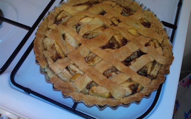 Apple pie et son croisillon de pâte