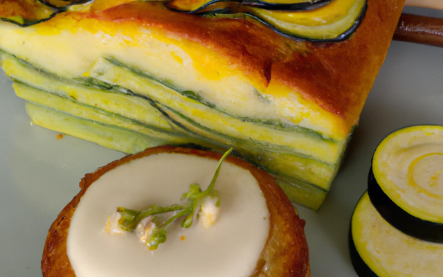 Cake aux courgettes et bûche de chèvre
