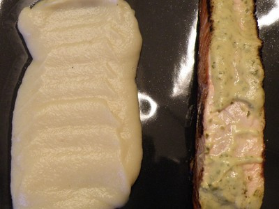 Pavé de saumon à  la moutarde et à l'estragon