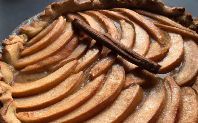 Tarte fine aux pommes au beurre demi-sel et à la cannelle