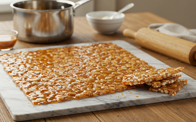 Nougatine au fondant