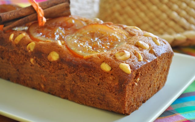 Cake orange-cacahuète-cannelle