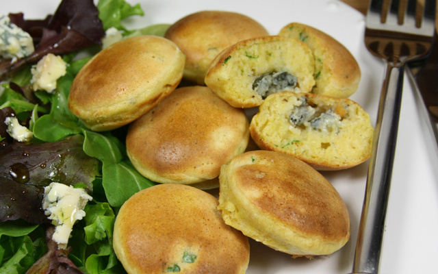 Ebelskivers à la Fourme d'Ambert