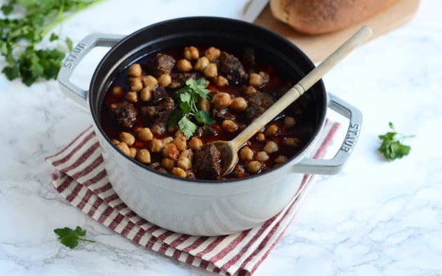 Mijoté de joue de bœuf aux pois chiches