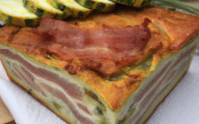 Cake lardon courgette