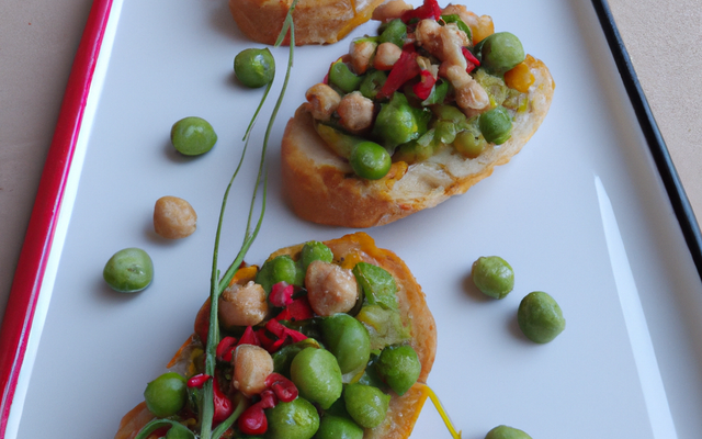 Tartines aux pois chiches