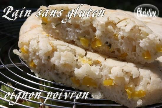 Pain aux oignons et poivrons sans Gluten