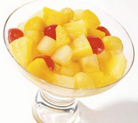 La salade de fruits en gelée d'infusion