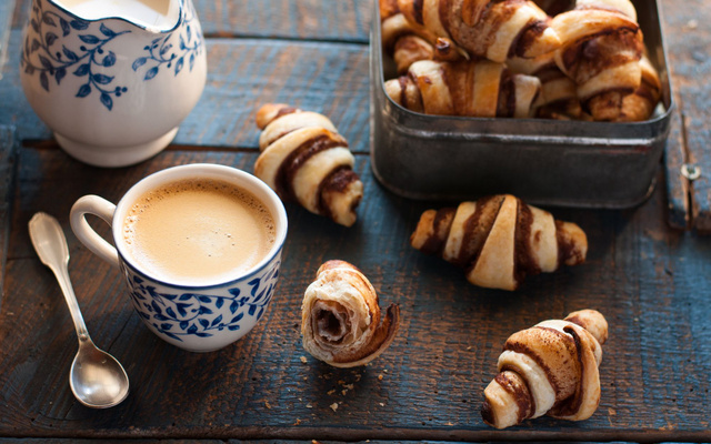 Mini-Croissants végans à la Chocolade sans lait, orange et cannelle