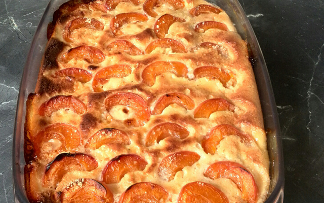 Clafoutis à l'abricot et à la fleur d'oranger