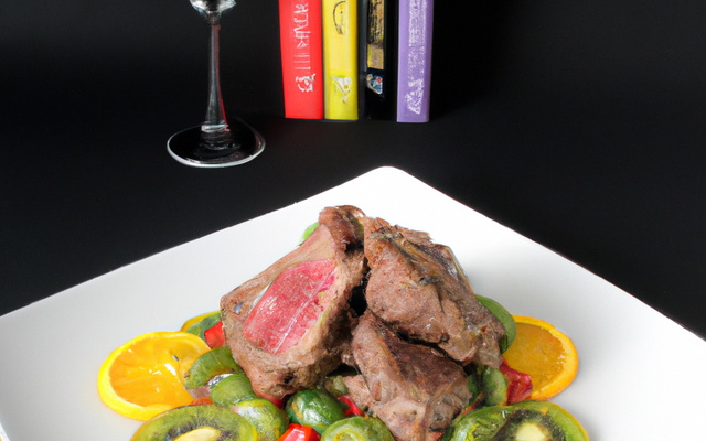 Carré d'Agneau du Périgord aux kiwis, légumes de Lot-et-Garonne