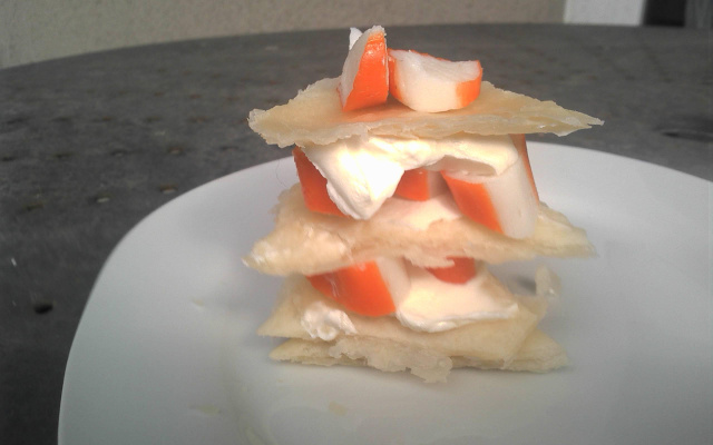 Mille-feuilles au surimi