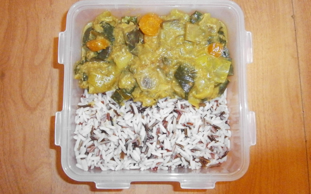 Riz basmati et curry de légumes