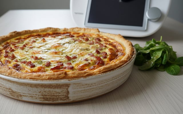 Tarte aux poireaux au thermomix