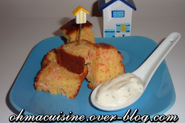 Cake saumon, surimi et citron
