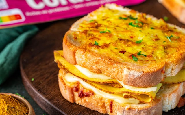 Croque-monsieur aux tranches végé curry cumin