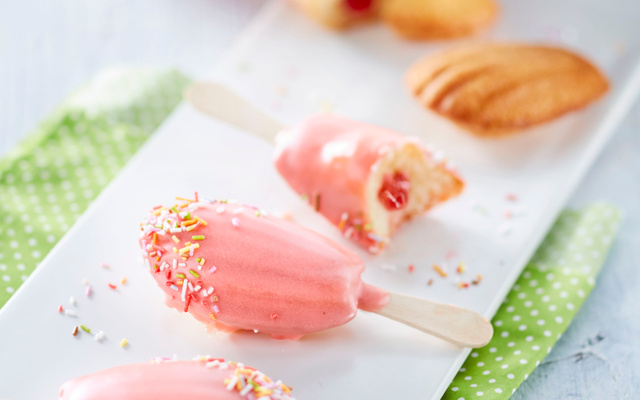 Sucettes de Madeleines « Color Choc »