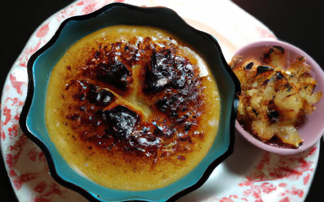 Crème brulee à la chicoree