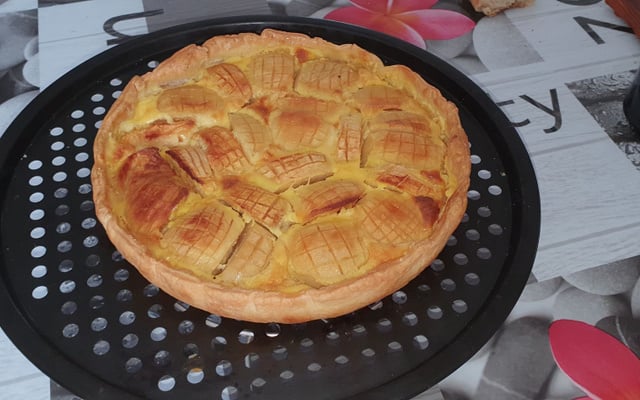 Tarte alsacienne aux pommes, tout est dans le flan