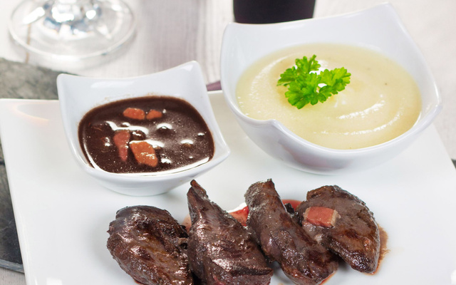 Filets de colvert façon bourguignonne et sa crème du Barry