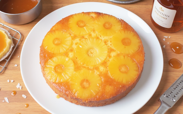 Gâteau renversé à l'ananas façon antillaise