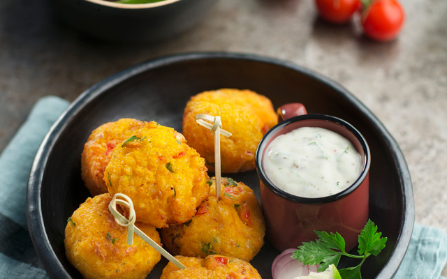 Boulettes de crevettes et patate douce