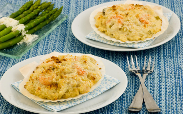 Gratin de noix de Saint-Jacques au fromage à la crème Elle & Vire