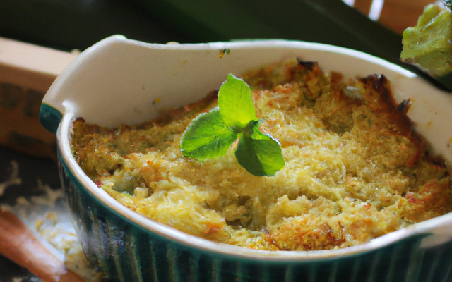 Crumble de courgettes à la menthe