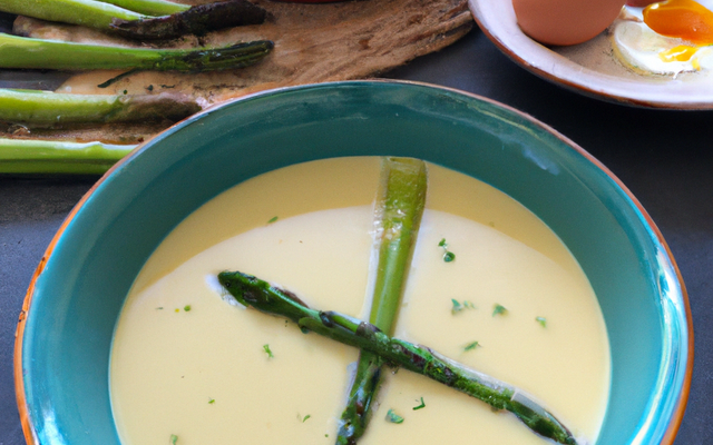 Soupe d'asperges aux œufs
