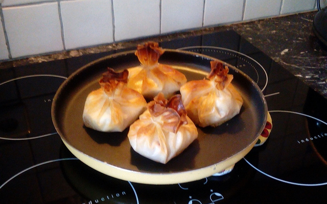 Aumoniere lardons et  fromages