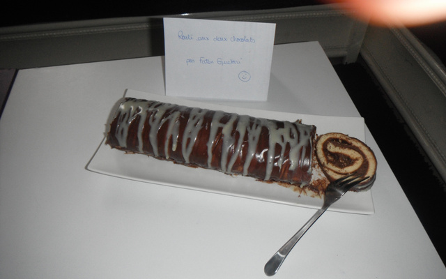 Roulé aux deux chocolats