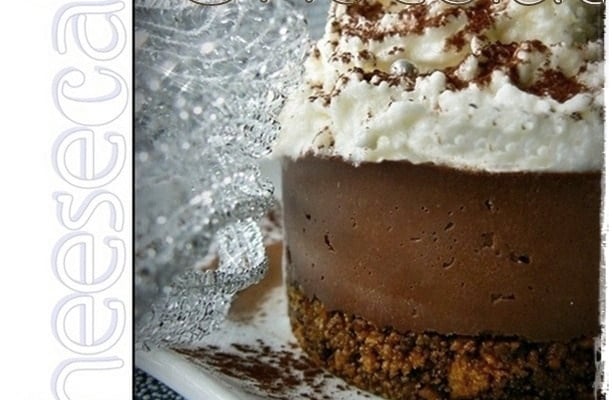 Cheesecakes individuels au chocolat noir sans cuisson