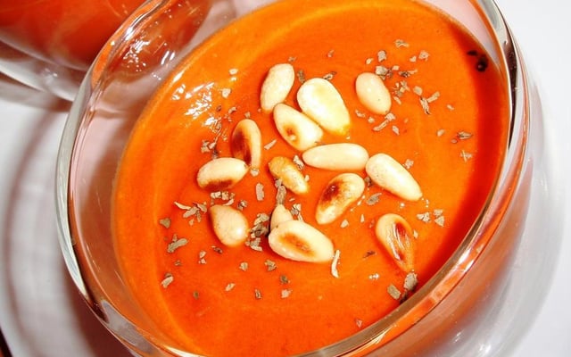 Velouté poivron rouge et tomate