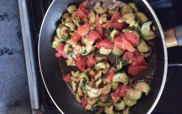 Flan courgettes et tomates