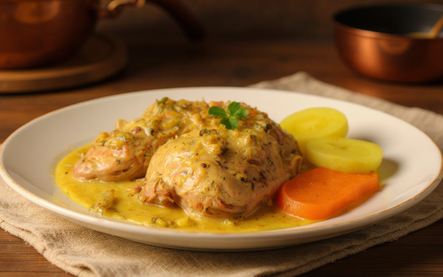 Lapin à la moutarde de grand-mère