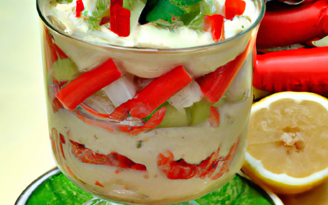 verrine au mascarpone et crabe