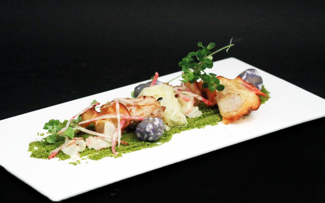 Courge façon choucroute - perdreau, betterave mammouth et ocas