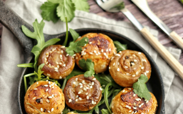 Champignons Lou rôtis à l'asiatique